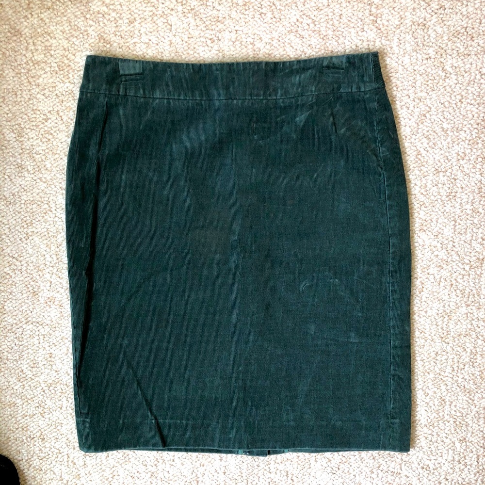 J.Crew Teal Corduroy Pencil Skirt